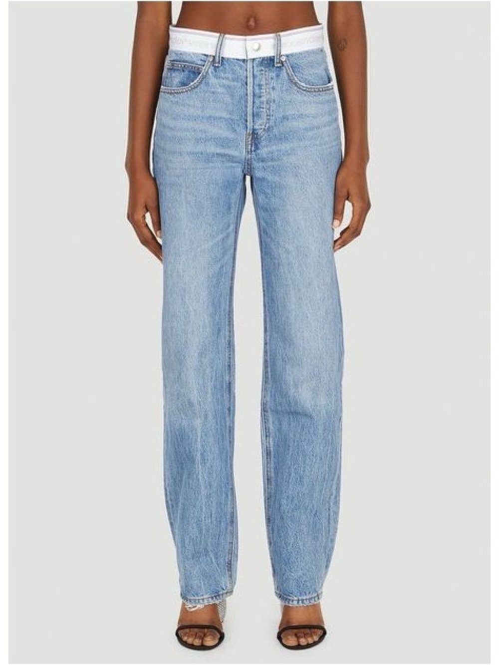 Alexander Wang logo blue jeans size 27